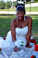 Small outdoor wedding session of bride in Washington, DC