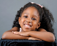 Child headshot session in studio at Lawanda King Photography