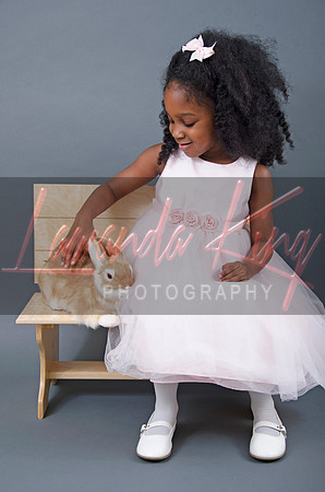 Easter mini session with rabbit at Lawanda King Photography studio