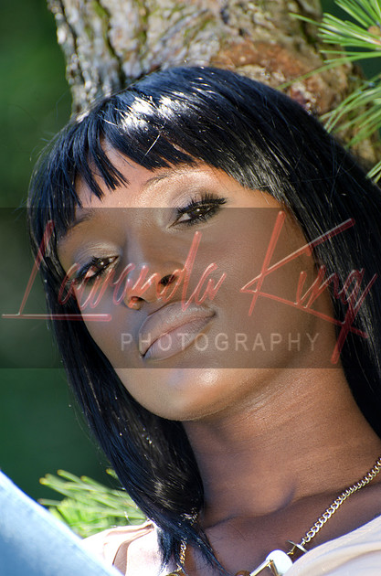 Professional modeling headshot at park in Prince George's County, MD