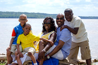 Outdoor family session by water at Prince George's County park