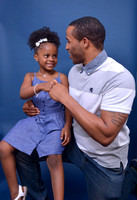 Father and daughter portrait session in studio at Lawanda King Photography