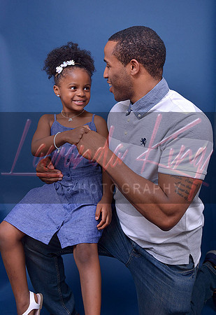 Father and daughter portrait session in studio at Lawanda King Photography