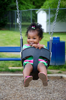 Little girl on swing outdoor session in Waldorf, MD
