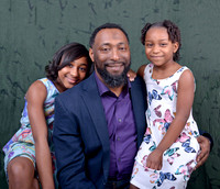 Girl dad with two daughters at Lawanda King Photography studio