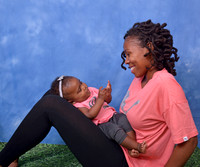 Mother and daughter portrait session at Lawanda King Photography studio