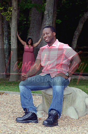 Outdoor engagement session at park in Prince George's County