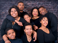 Large family group picture during studio session at Lawanda King Photography