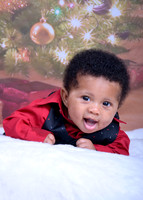 Infant Christmas mini session in studio at Lawanda King Photography