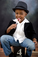 Four year old little boy portrait session at Lawanda King Photography studio