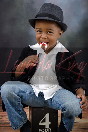 Four year old little boy portrait session at Lawanda King Photography studio