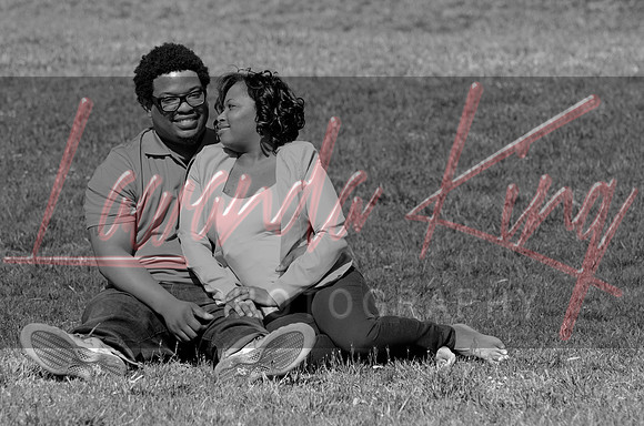 Black and white outdoor engagement session at Bladensburg Waterfront Park in Prince George's County