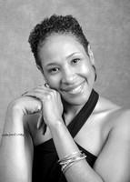 Black and white professional headshot at Lawanda King Photography studio in Waldorf, MD
